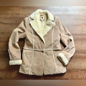 Women's Tan Shearling Jacket